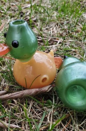 Green Head Brown Body Duckie Chillum