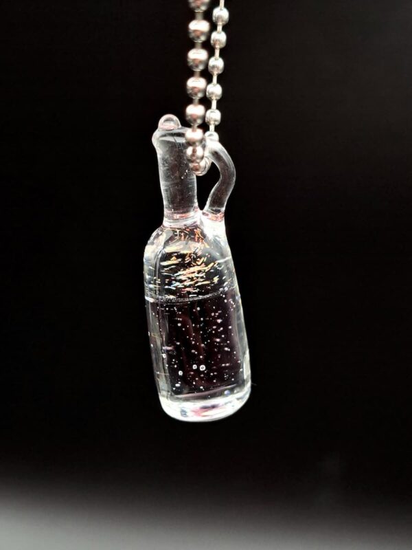 Lavender & Dichroic Glitter Potion Pendant