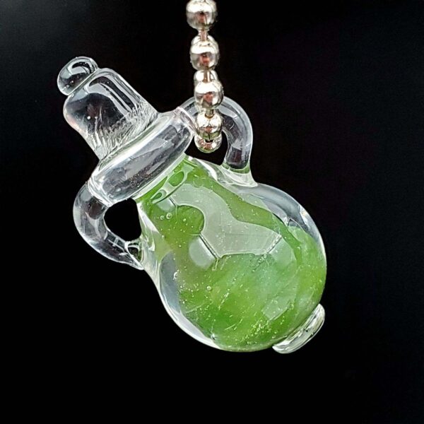 Double Handle Green Potion Pendant